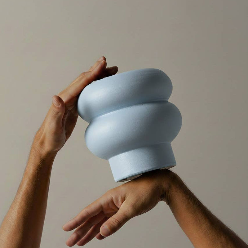 Vase RIPPLE klein Hellblau