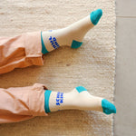 Schulkind-Socken blau Gr. 31-34