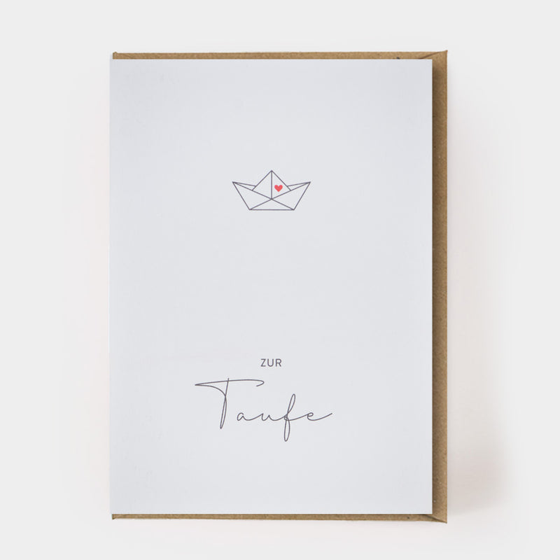 Klappkarte mit Kuvert "Zur Taufe"