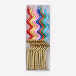 Swirl Kerzen goldgetaucht