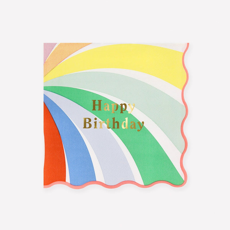 Happy Birthday Regenbogenservietten