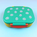 Lunchbox Smile grün/ocker/hellblau
