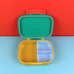 Lunchbox Smile grün/ocker/hellblau