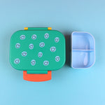 Lunchbox Smile grün/ocker/hellblau