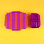 Lunchbox Stripes violett/rot-flieder