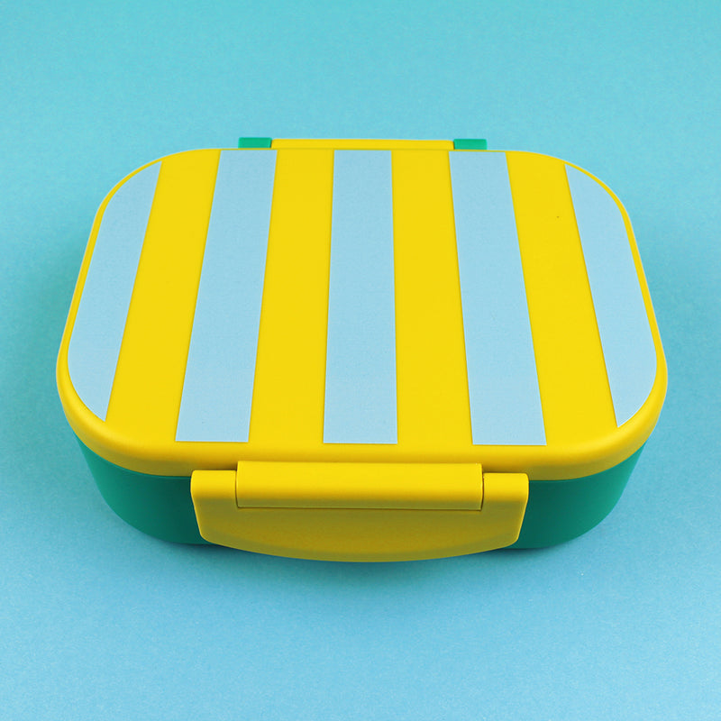 Lunchbox Stripes gelb/hellblau/grün