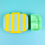 Lunchbox Stripes gelb/hellblau/grün