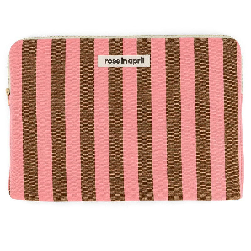Laptophülle 15/16 Zoll gestreift Funky Pink/Olive
