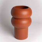 Vase RIPPLE groß Terrakotta
