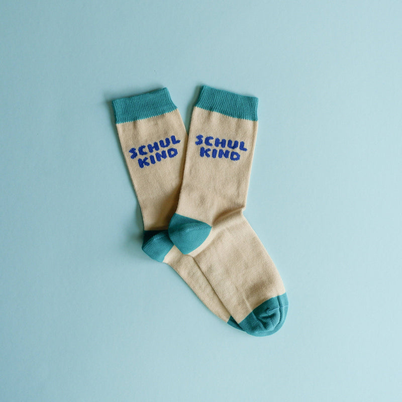 Schulkind-Socken blau Gr. 31-34