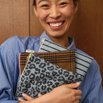 Pouch L Schwarz/Himmelblau