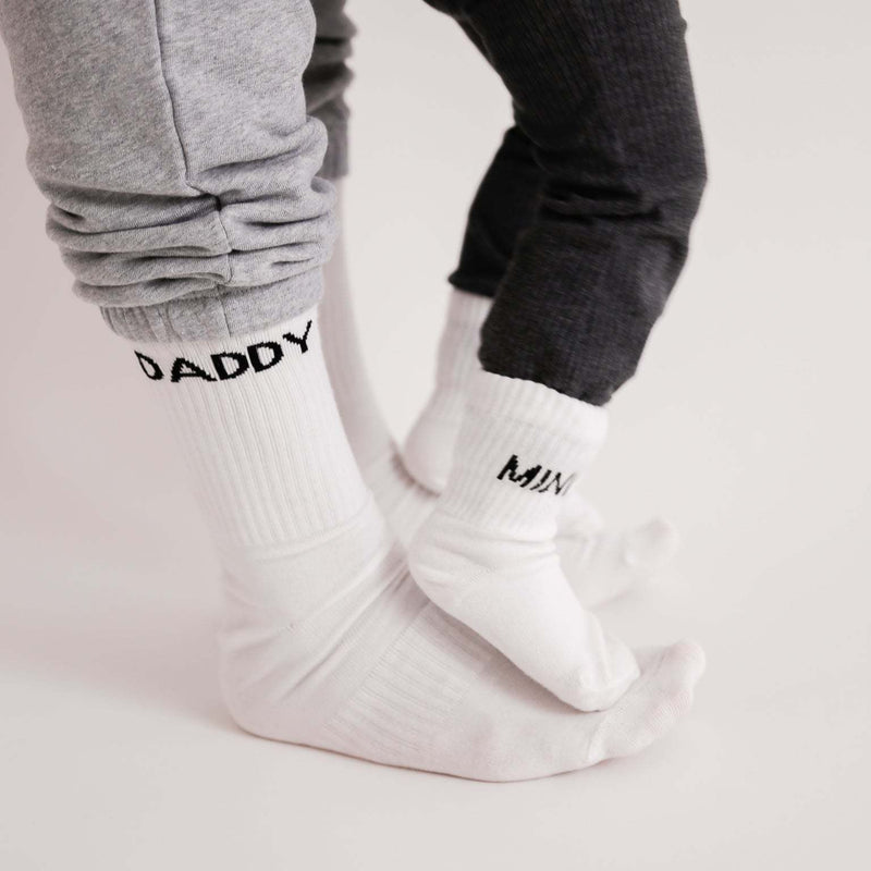 Socken DADDY Weiß/Schwarz