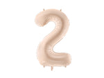 Folienballon Ziffer - 0-9 dunkelbeige 72 cm