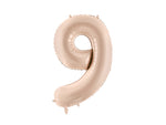 Folienballon Ziffer - 0-9 dunkelbeige 72 cm