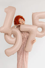 Folienballon Ziffer - 0-9 dunkelbeige 72 cm