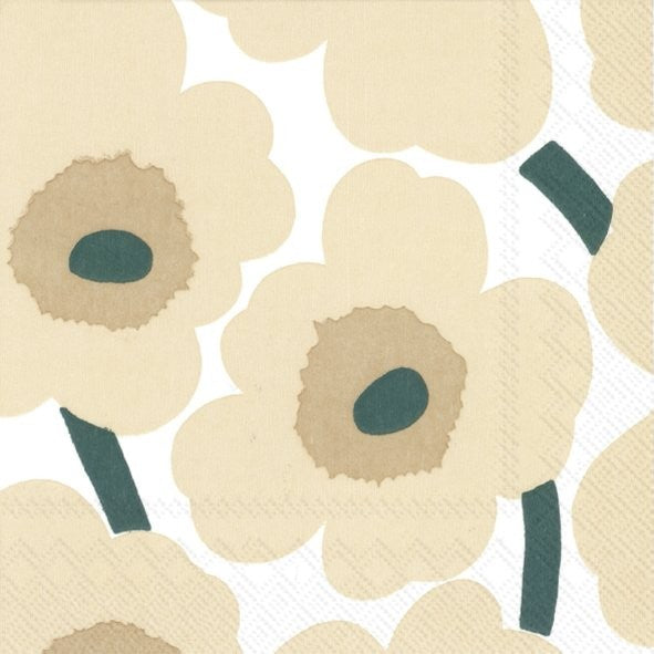 Servietten UNIKKO linen green 33x33cm