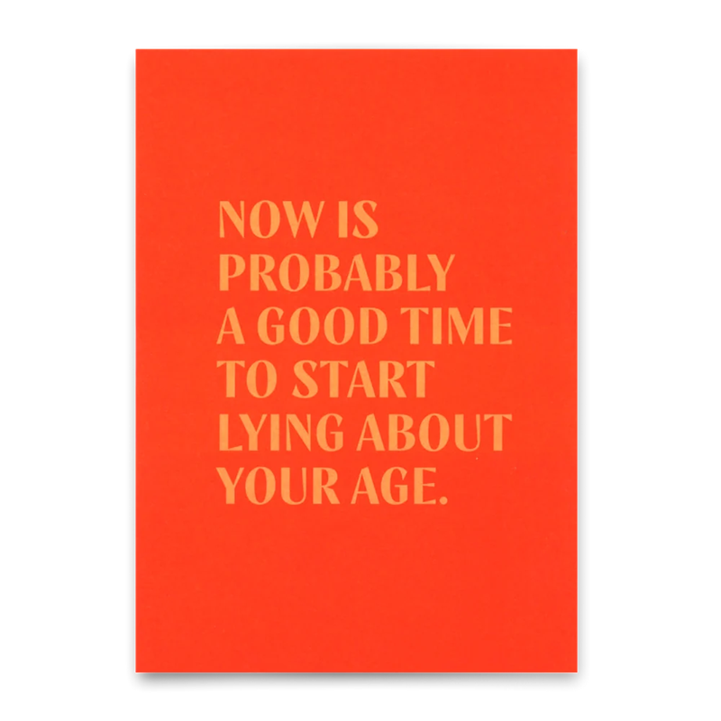 Postkarte LYING ABOUT AGE