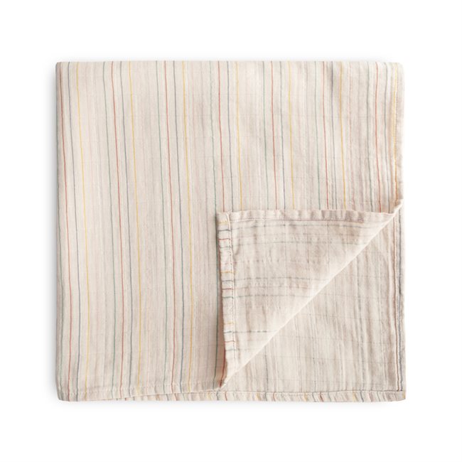 Musselintuch 120x120cm - Retro Stripes