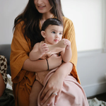 Babydecke gerippt - Blush