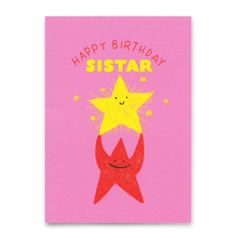 Postkarte HAPPY BIRTHDAY SISTAR