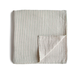 Musselintuch 120x120cm - Sage Stripes