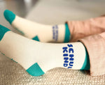 Schulkind-Socken blau Gr. 31-34