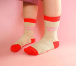 Schulkind-Socken rosa Gr. 31-34