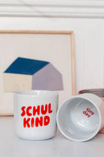 Schulkind Becher rot