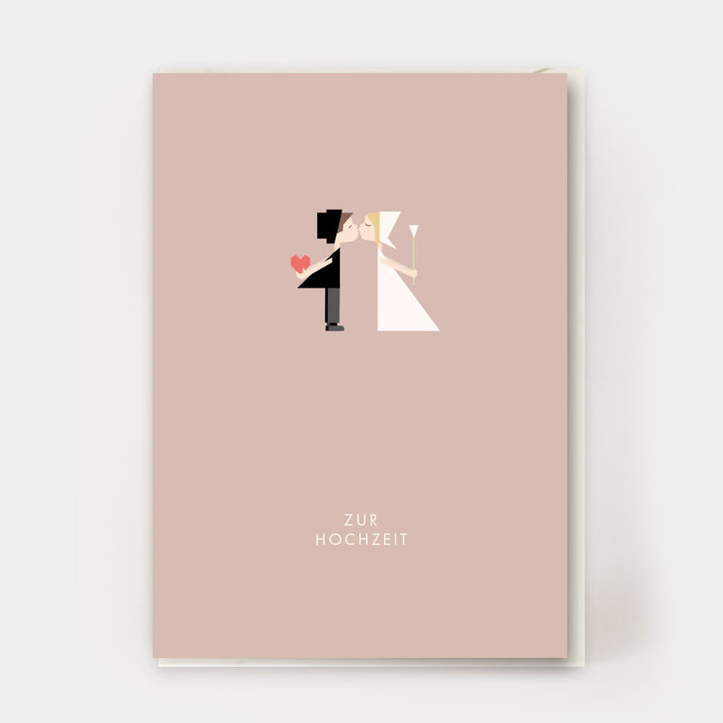 Folding card with envelope "Wedding couple"