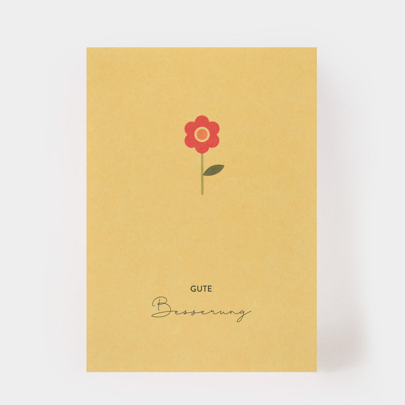 Postkarte "Gute Besserung Blume"