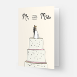 Hochzeitskarte - Torte Mr & Mrs