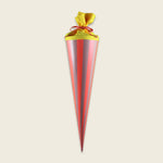 Schultüte Streifen rosa/neonrosa 70 cm
