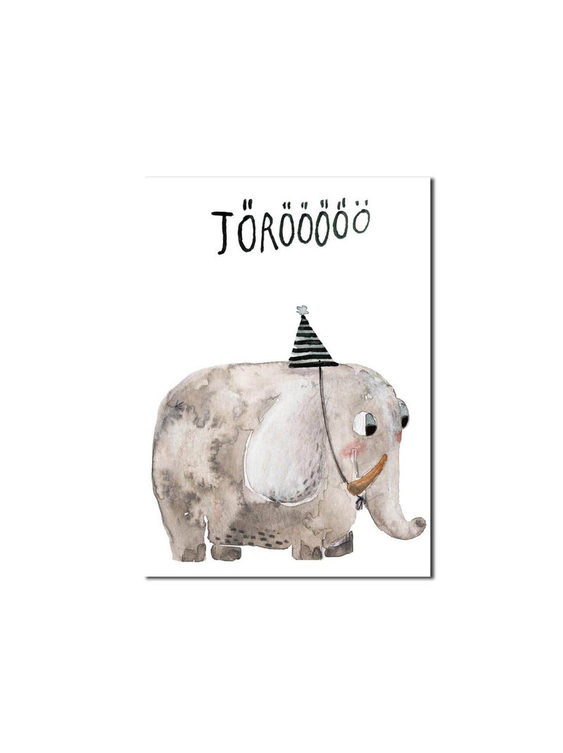 Postkarte Elefant - Törööö