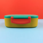 Lunchbox Smile grün/ocker/hellblau