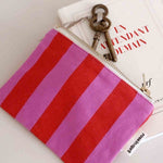 Pouch S - Orchidee/Tomate gestreift