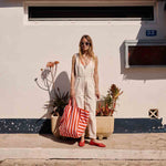 Tasche Elisa - Tomate/Candy Pink gestreift
