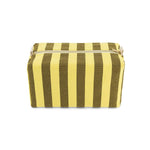 Kulturtasche Zitrone/Olive gestreift