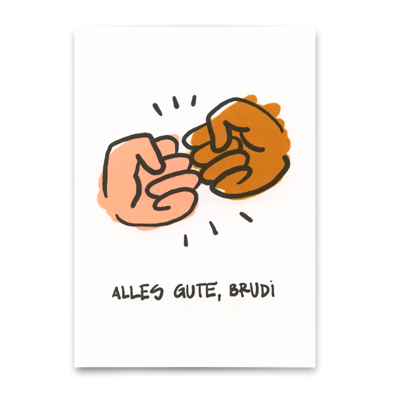 Postkarte ALLES GUTE BRUDI
