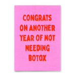 Postkarte CONGRATS, NOT NEEDING BOTOX