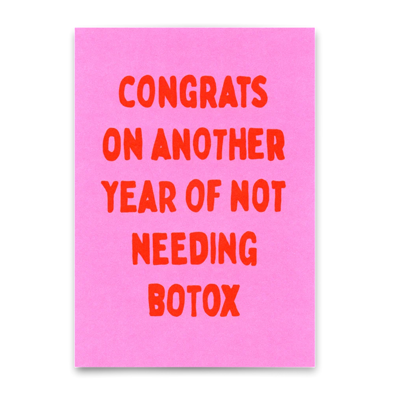 Postkarte CONGRATS, NOT NEEDING BOTOX