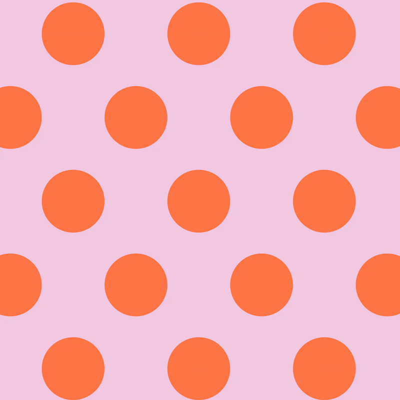 Geschenkpapier Rolle DOTTIE Pink - Blutorange