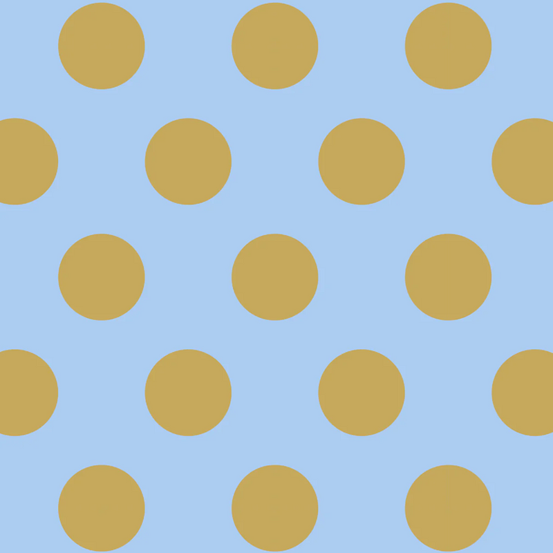 Geschenkpapier Rolle DOTTIE hellblau curry