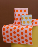 Geschenkpapier Rolle DOTTIE Pink - Blutorange