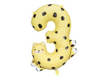 Folienballon Ziffer - Tiere 1-7