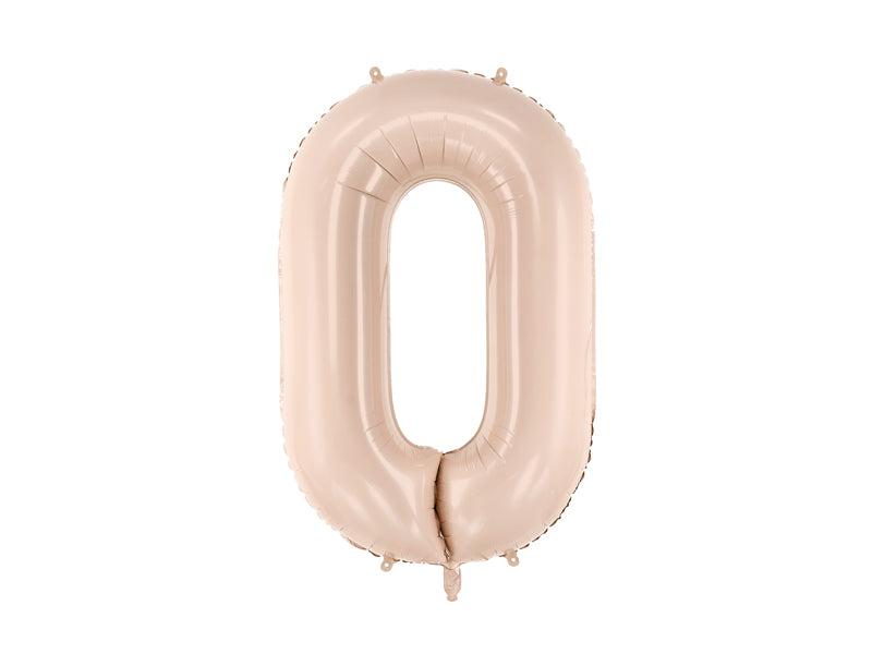 Folienballon Ziffer - 0-9 dunkelbeige 72 cm