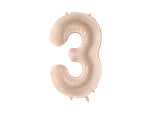 Folienballon Ziffer - 0-9 dunkelbeige 72 cm