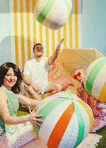 Folienballon Ball mit Streifen 75 cm