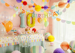 Folienballon Ball mit Streifen 75 cm