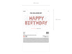 Happy Birthday, 340x35cm, hellblau - Folienballon