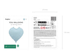 Folienballon Herz 45cm - Hellblau